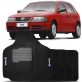 Tapete Gol G3 2001 A 2005 Carpete Preto Logo Bordado Vw